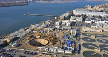 aerial view of the blue plains tunnel project