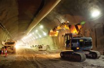 construction equipment in tunnel