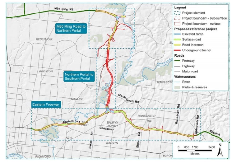 North East Link Map Webuild Consortium Selected As Preferred Bidder For North East Link