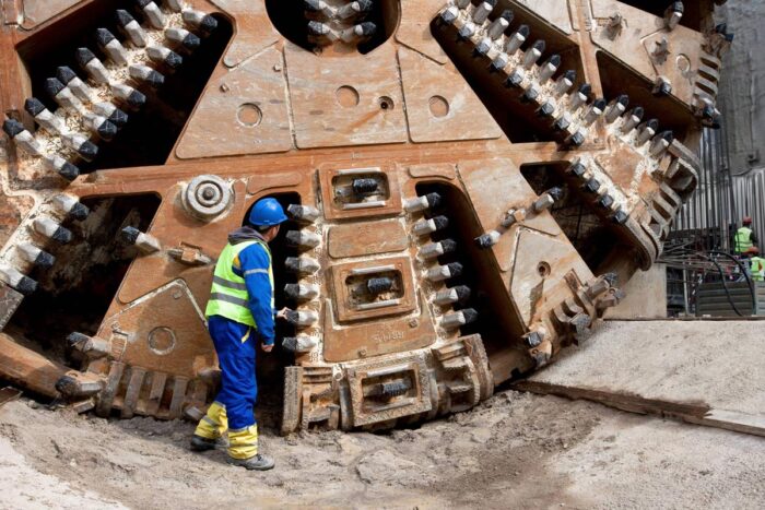 Engineers tunnel boring machine
